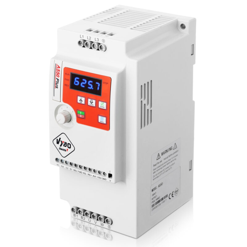 Frequentie omvormer 3kW 230V A550 Plus VYBO Electric Op voorraad